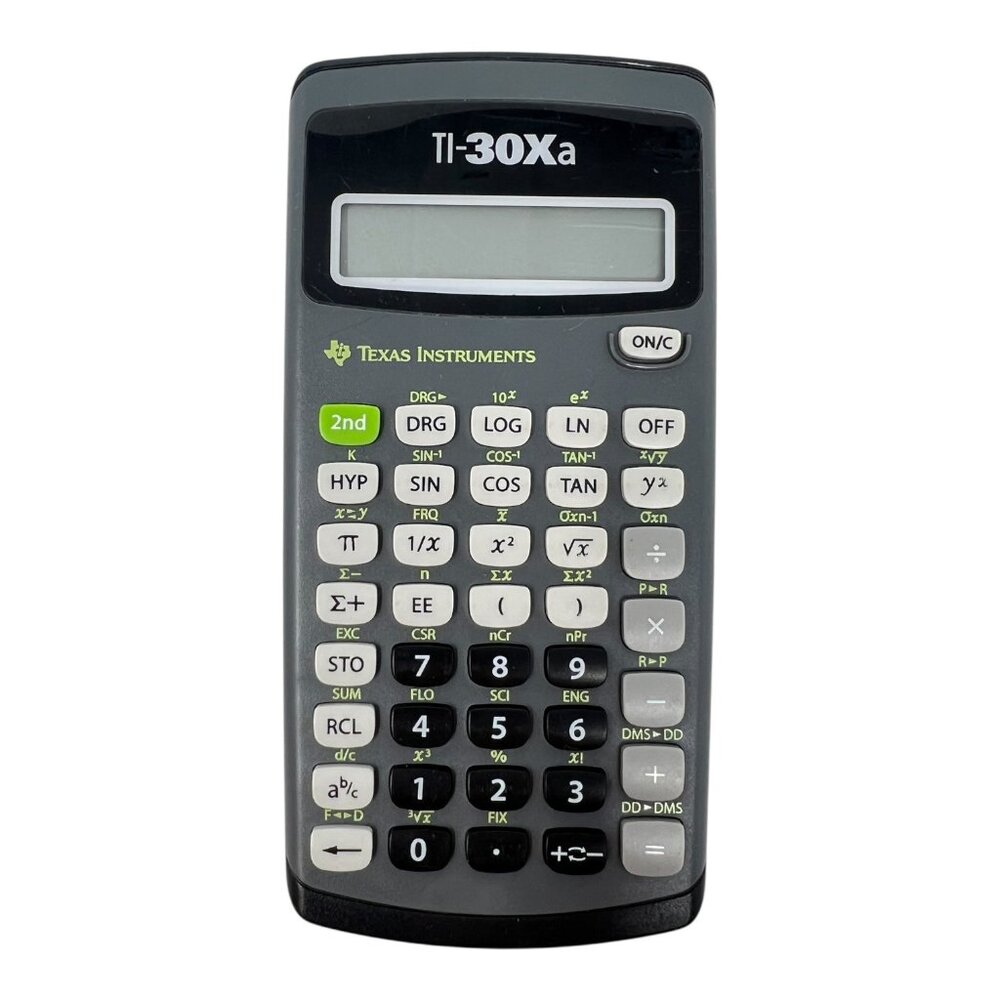 Texas Instruments TI-30XA Student Scientific Calculator Black Cover & Working